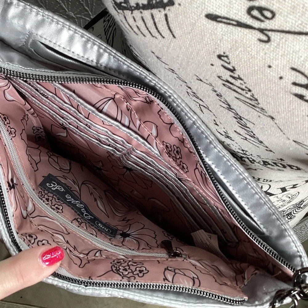 Lug Silver Crossbody Bag